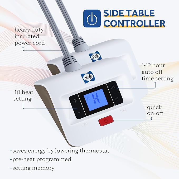 Sealy Electric Blanket Queen Size, Dual Control Soft Sherpa Heated Blanket - Image 5