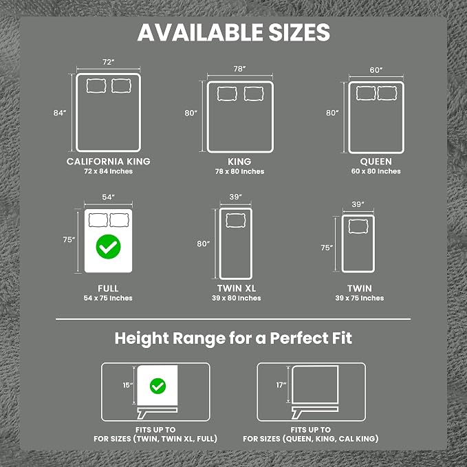 Full Size Mattress Protector Waterproof, Premium 200 GSM Terry Mattress Cover - Image 3