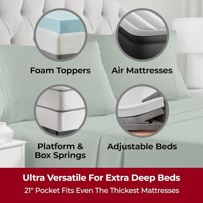 Mellanni Extra Deep King Sheets - Image 2