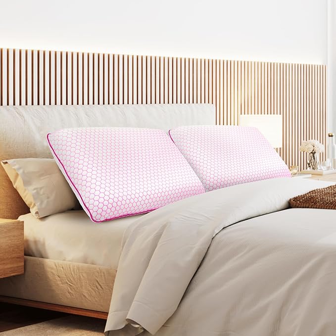 CushyOasis Memory Foam Pillows for Side, Back and Stomach Sleepers, Bed Pillow - Image 7