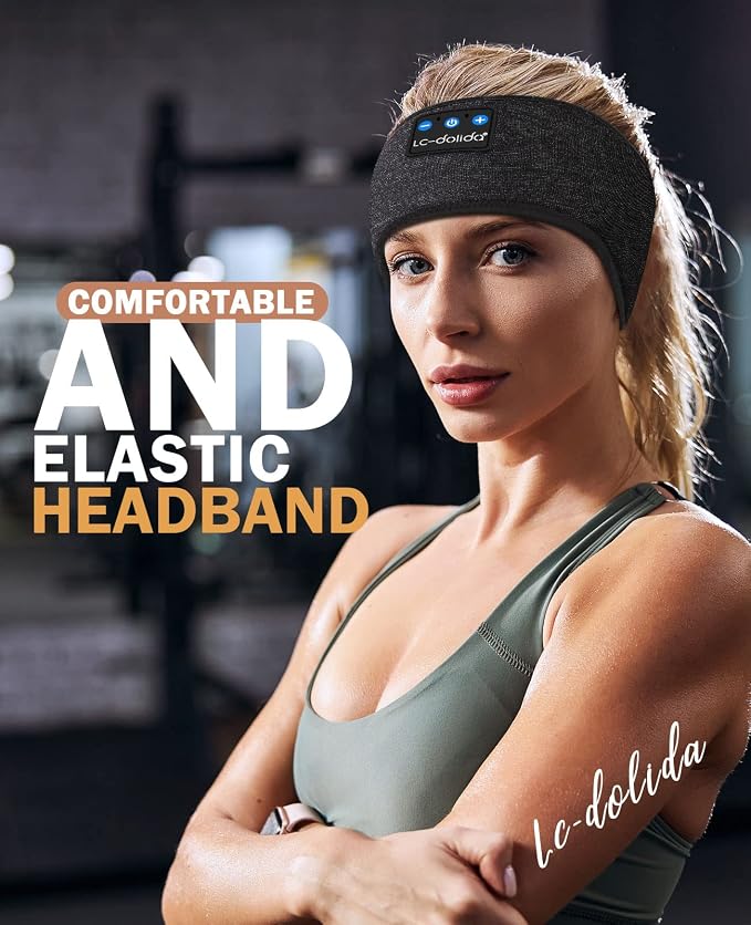 LC-dolida Sleep Headphones Headband Bluetooth 5.4, Headband Earphones Wireless - Image 4