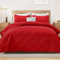 Exclusivo Mezcla Oversized King Quilt Set- Red Cal King Quilts Bedding Set by ExclusivoMezcla