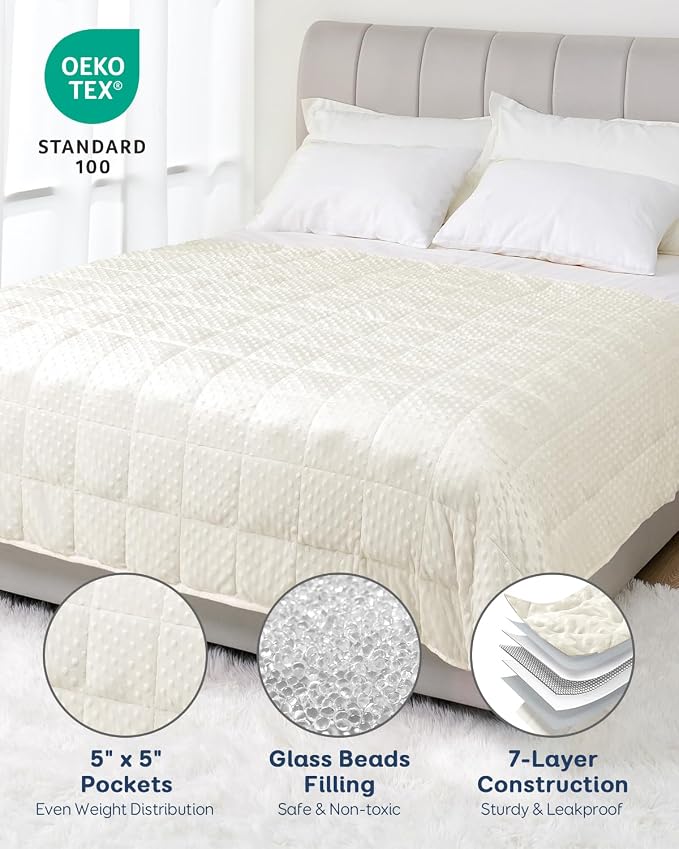 Kivik 20lbs Weighted Blanket for Adults, 20 Pounds Weight Washable Blankets - Image 4