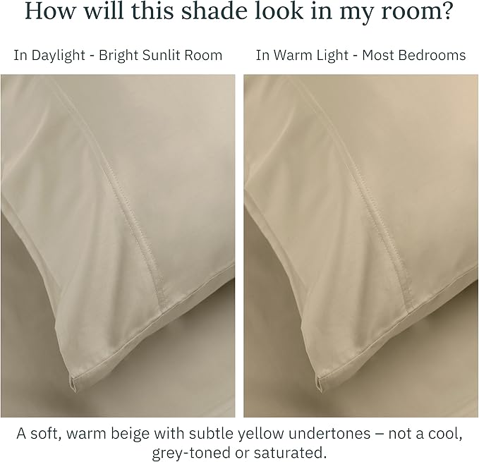 California Design Den 100% Egyptian Cotton Pillowcases Standard Size/Queen Size - Image 5