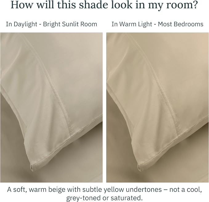 California Design Den 100% Egyptian Cotton King Size Pillow Cases Set of 2 - Image 5