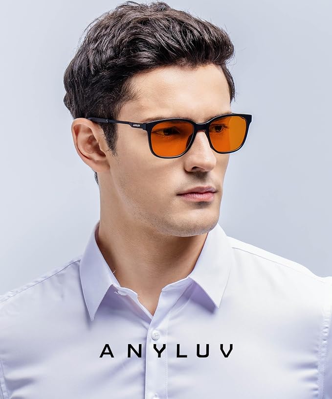 ANYLUV Blue Light Glasses for Men, Lightweight Computer Gaming Glasses - Image 2