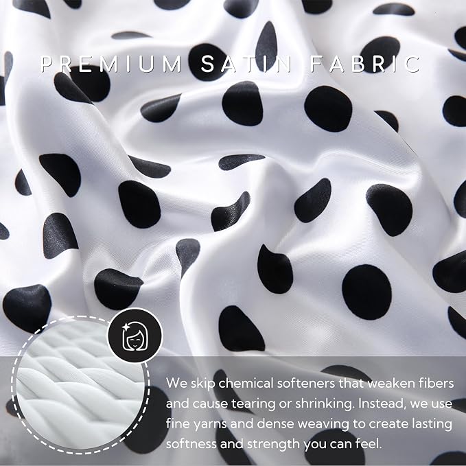 MR&HM Satin Bed Sheets with Elastic Corner Straps, King Size Sheets Set - Image 3