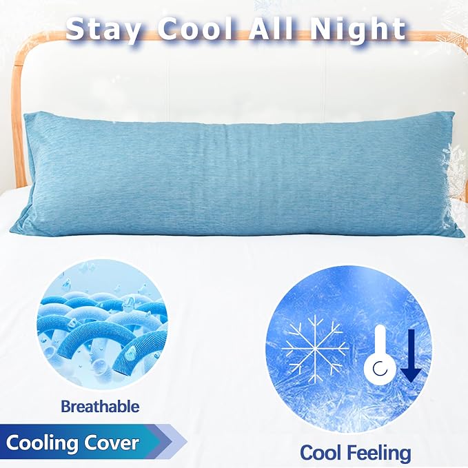 1 MIDDLE ONE Body Pillow, Cooling Memory Foam Body Pillows - Image 3