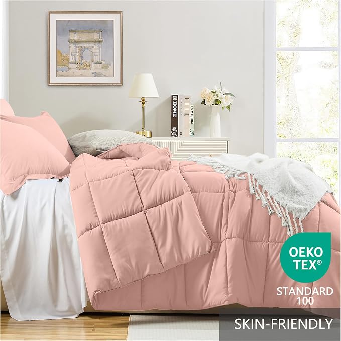 Homelike Moment King Size Comforter Set Pink, Comforters King Size Bed Sets - Image 3