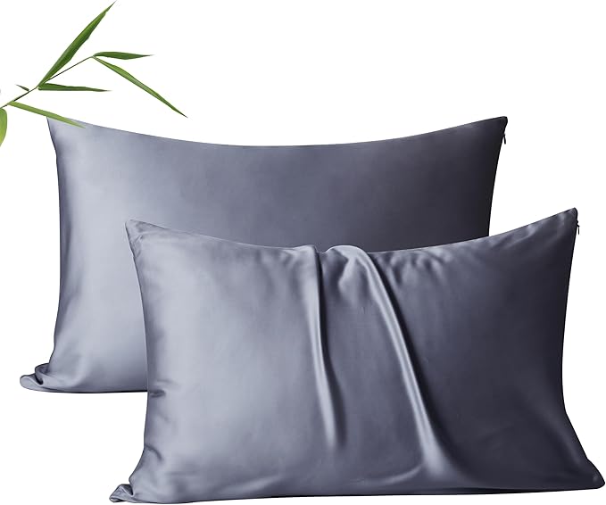 2 Pack Cooling Pillow Cases, Viscose Derived from Bamboo Pillow Protectors by ShunjieHome