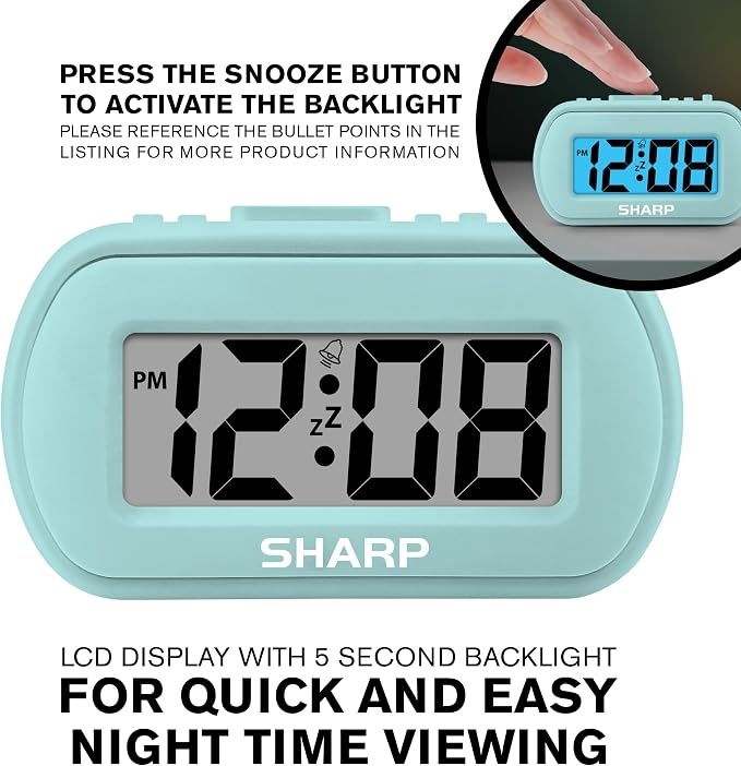 Sharp Digital Alarm Clock – Tactile Case - Image 4
