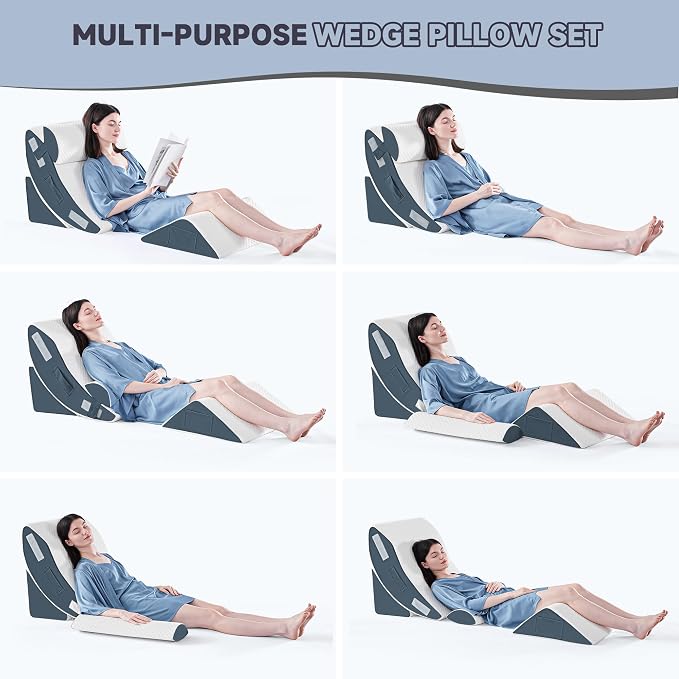 Yojoker 4PCS Orthopedic Bed Wedge Pillow Set - Image 2