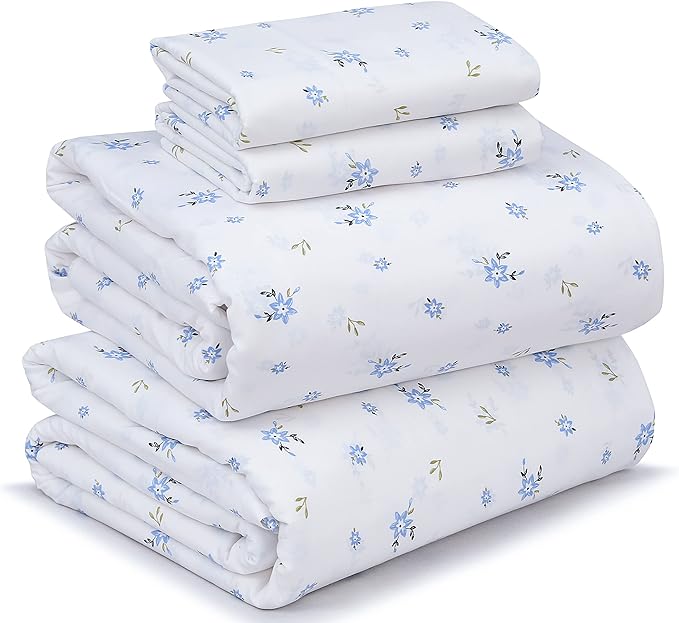 RUVANTI 100% Cotton Sheets – Queen Size Percale Bedding, Cooling & Breathable by Ruvanti