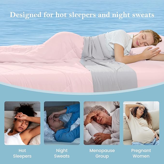 Cozy Bliss Cooling Comforter Queen Size, Cooling Blankets - Image 2