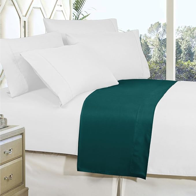 Elegant Comfort Premium Hotel Quality 1-Piece Flat Sheet, Luxury and Softest - Image 3