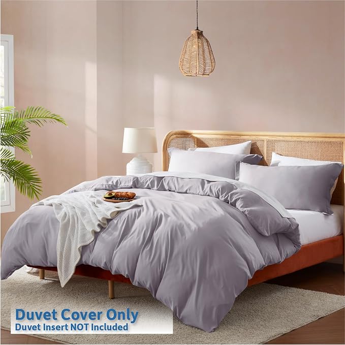 Nestl Grey Lavender Duvet Cover Full Size - Image 2