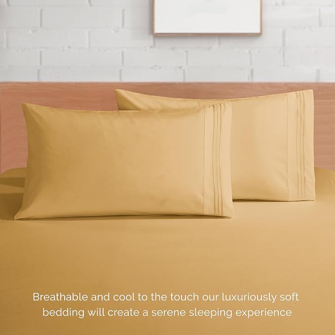 Elegant Comfort Luxurious 1500 Premium Hotel Quality Microfiber 4-Piece Sheet - Image 7