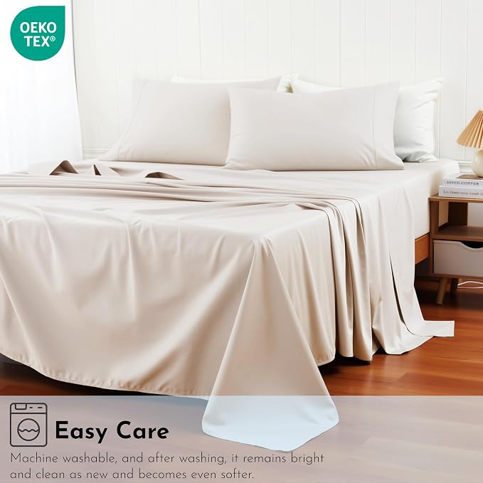 Cotton Flat Sheets Only, 600 TC 100% Cotton Flat Sheet Top Sheet Only, King - Image 8