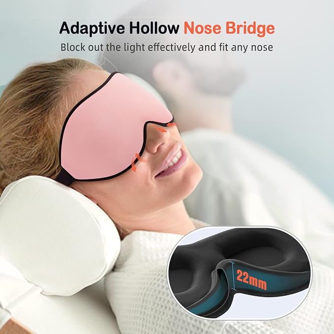 LitBear Sleep Masks for Women, Comfortable Night Sleeping Mask, Soft Contoured - Image 4