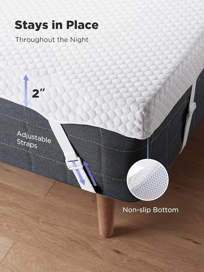 PERLECARE 2 Inch Gel Memory Foam Mattress Topper - Image 6