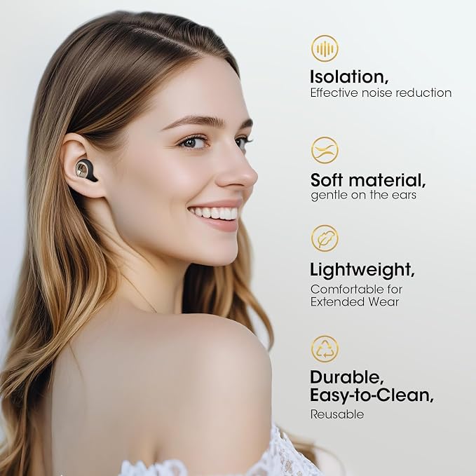 Ear Plugs for Sleeping, 50dB Noise Cancelling Ear Plugs, Reusable Silicone - Image 4