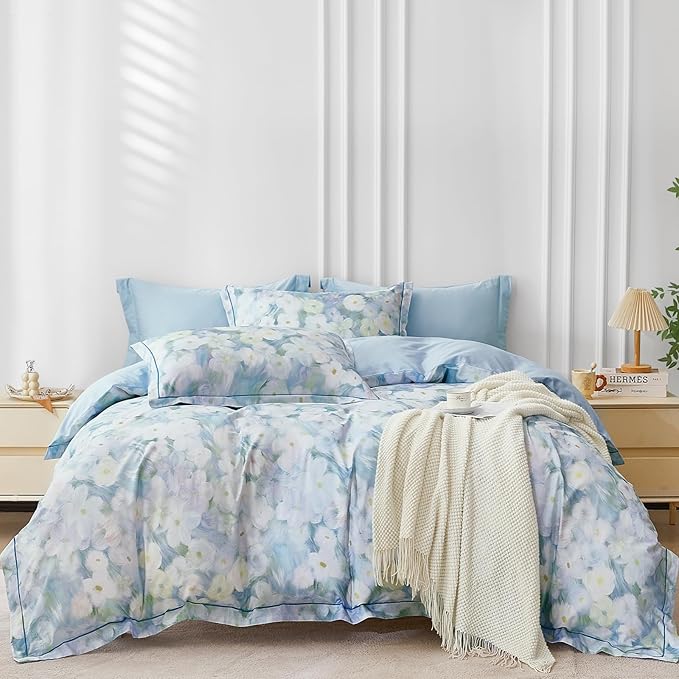 OAITE Duvet Cover Set Twin Size Oil Painting Pattern Ultra Soft 100% Cotton by OAITE