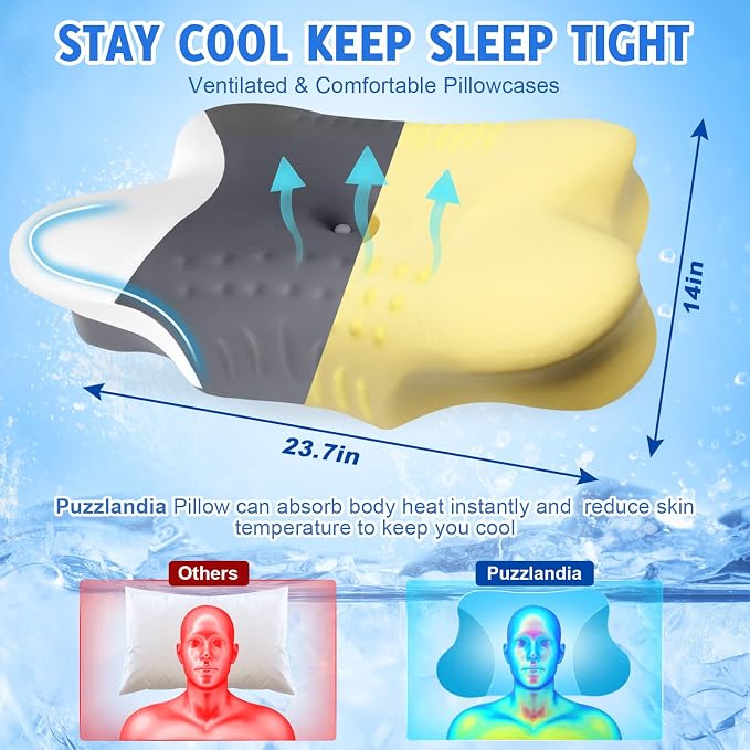 Cervical Neck Pillows with Memory Foam - Image 5