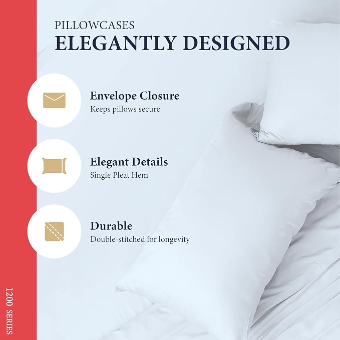 100% Egyptian Cotton Sheets California King Size - Image 5