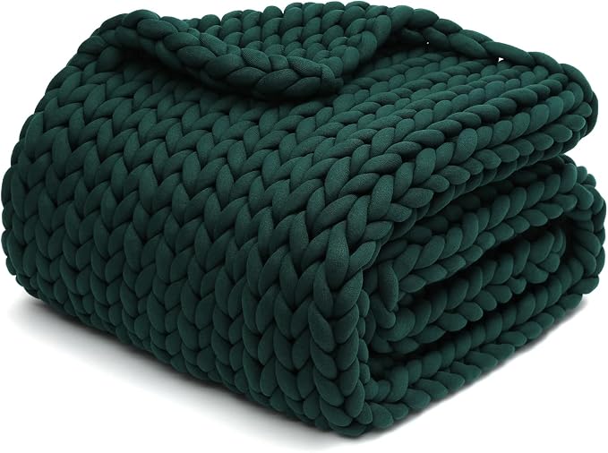 YnM Knitted Weighted Blanket, Handmade Chunky Knitted Design, Soft and Cozy by YNM