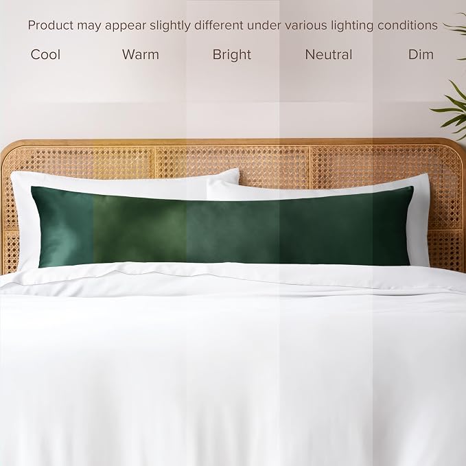 Bare Home 100% Rayon Made from Bamboo Luxury Body Size Cooling Pillowcase - Image 7