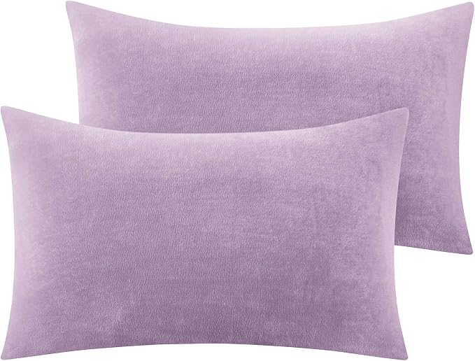 BEDELITE Flannel Pillowcases Standard Set of 2, Super Soft Fleece Pillow Case by BEDELITE