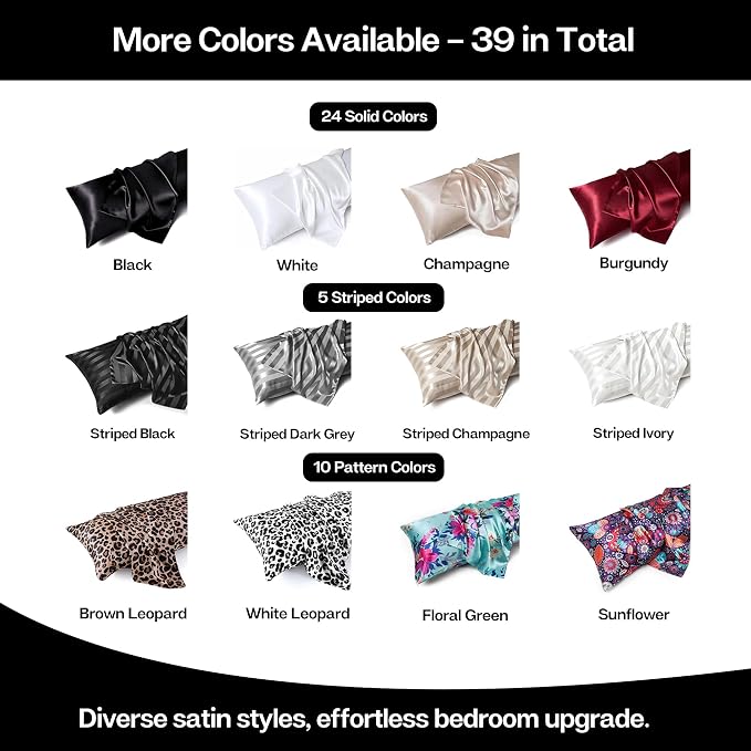 MR&HM Satin Body Pillow Cover, Soft and Breathable Body Pillow Case - Image 8