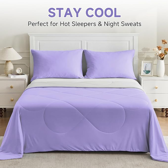HOMFINE Cooling Comforter King Size, Japanese Double-Sided Cold Tech Fabric - Image 5