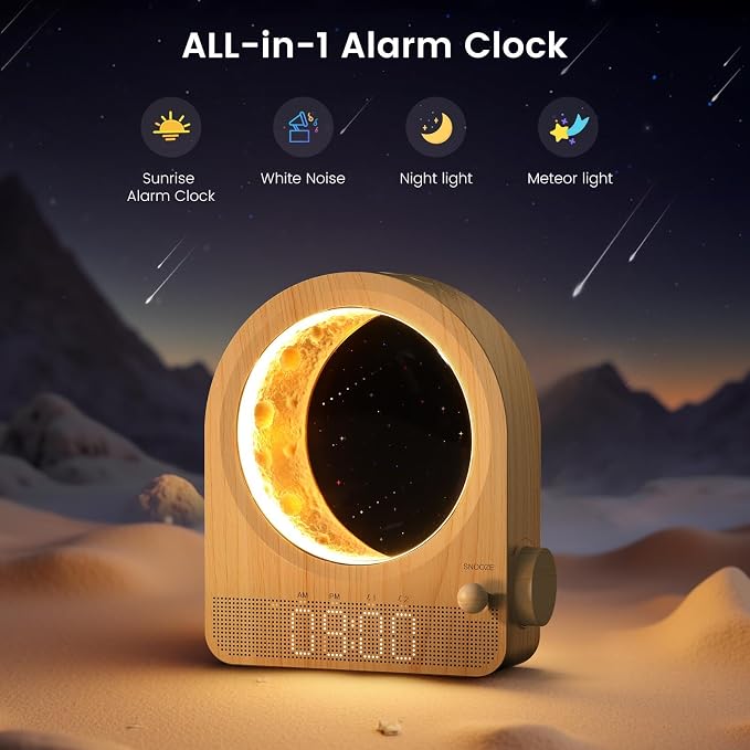 Sunrise Alarm Clock, Dual Alarms, 30/60/90min Timer, Easy Snooze - Image 2