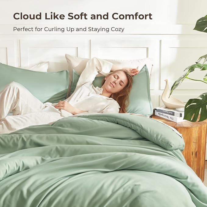Litanika California King Comforter Set Sage Green - Image 2