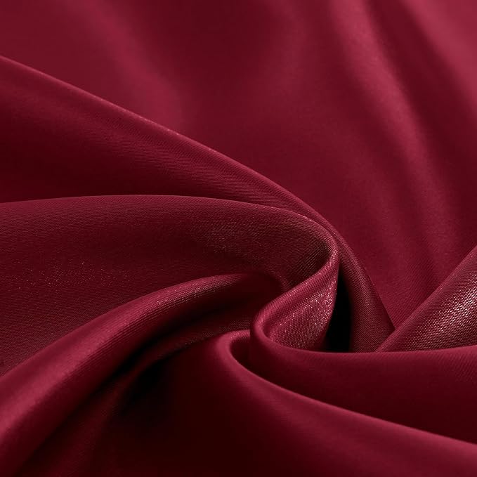 Homiest Burgundy Satin King Flat Sheet - Image 3