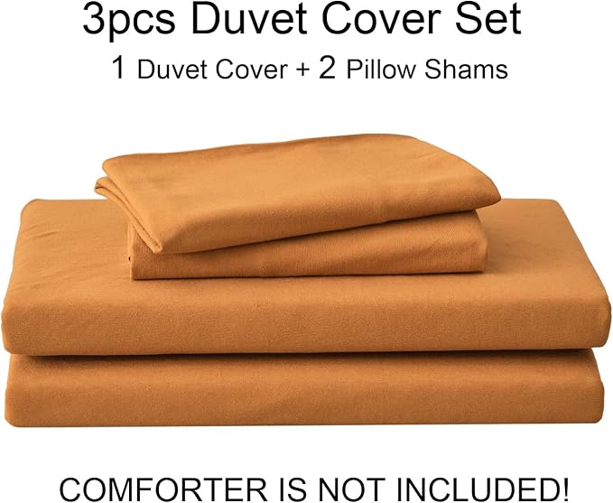 PURE ERA Jersey Knit Duvet Cover Set 100% T-Shirt Cotton Super Soft Comfy 3pc - Image 7