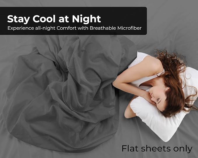Royale Linens 2 Pack Bulk Flat Sheet Set - Image 3