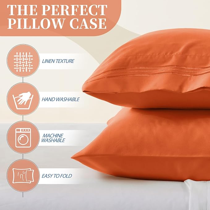 Vonty 2 Pack Standard Pillow Cases - Image 2