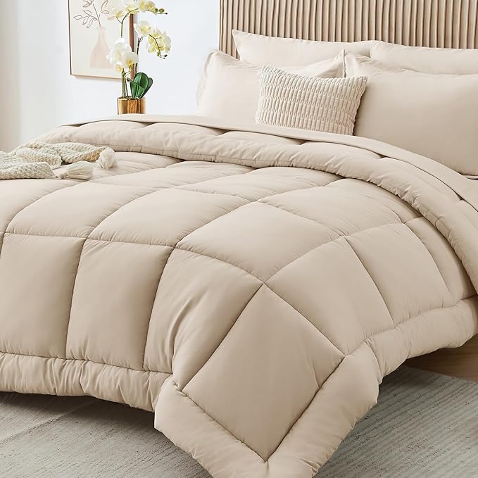 Sasttie King Size Comforter Set, 7 Pieces Bed in a Bag King, Complete Bedding by SASTTIE