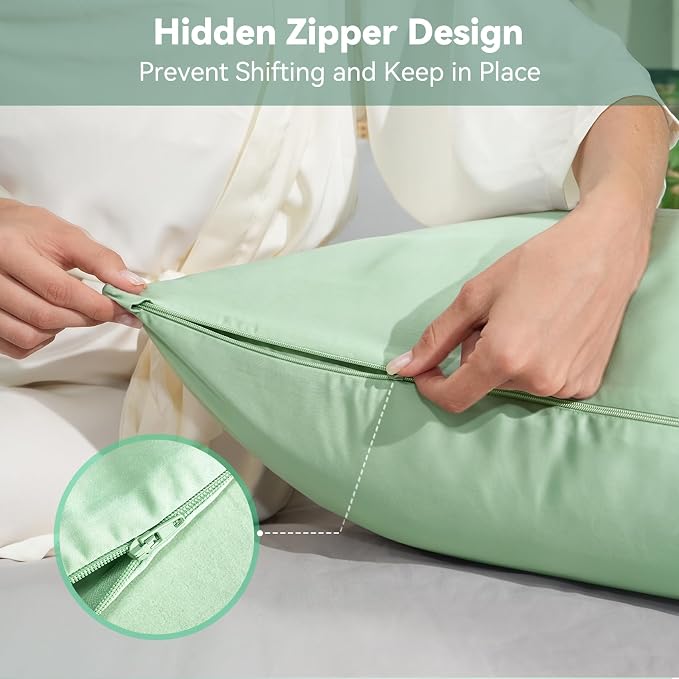 Cooling Curved Pillowcase for Side Sleeper Pillow - Image 6