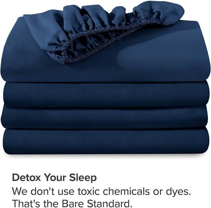Bare Home 2-Pack Fitted Bottom Sheets Split King - Image 7