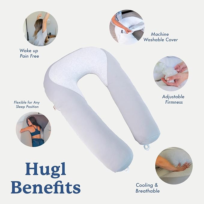 Plufl Hugl Cooling Body Pillow for Adults Made - Image 7