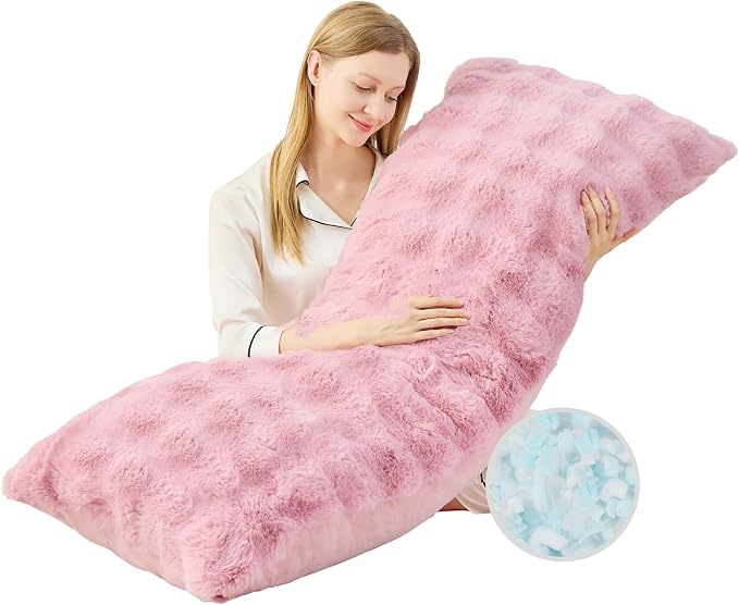 YZ HOME Faux Fur Fluffy Body Pillow by YZHOME