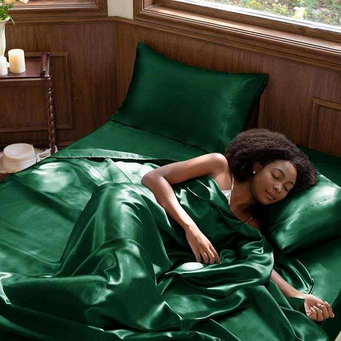 CozyLux Satin Sheets King Size Sheet Set - Image 2