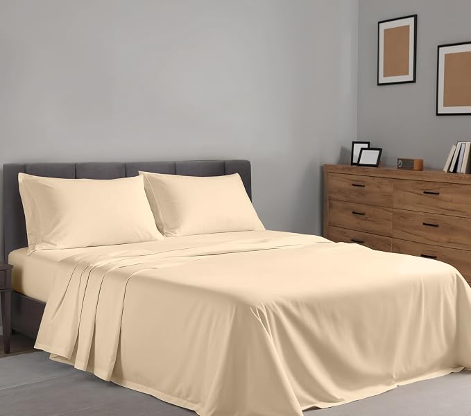 RUVANTI 100% Cotton Sheets – California King Percale Bedding, Cooling & - Image 2