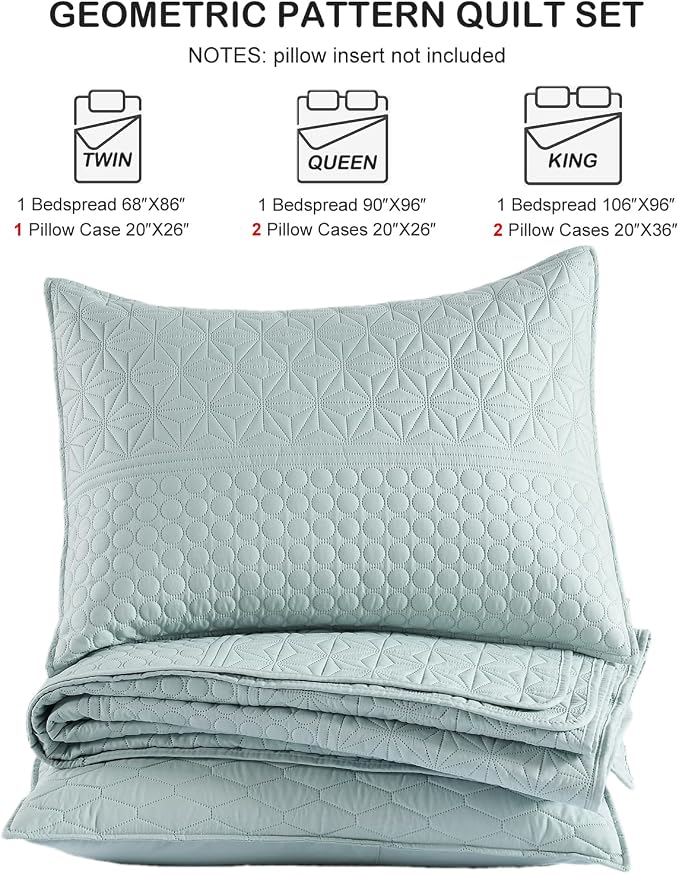 HORIMOTE HOME Sprout Green Queen Size Quilt Set - Image 7