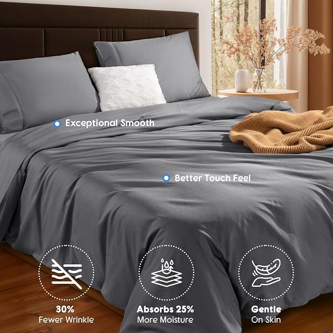 SONORO KATE 100% Egyptian Cotton Duvet Cover Queen Size, 1000 Thread Count - Image 6