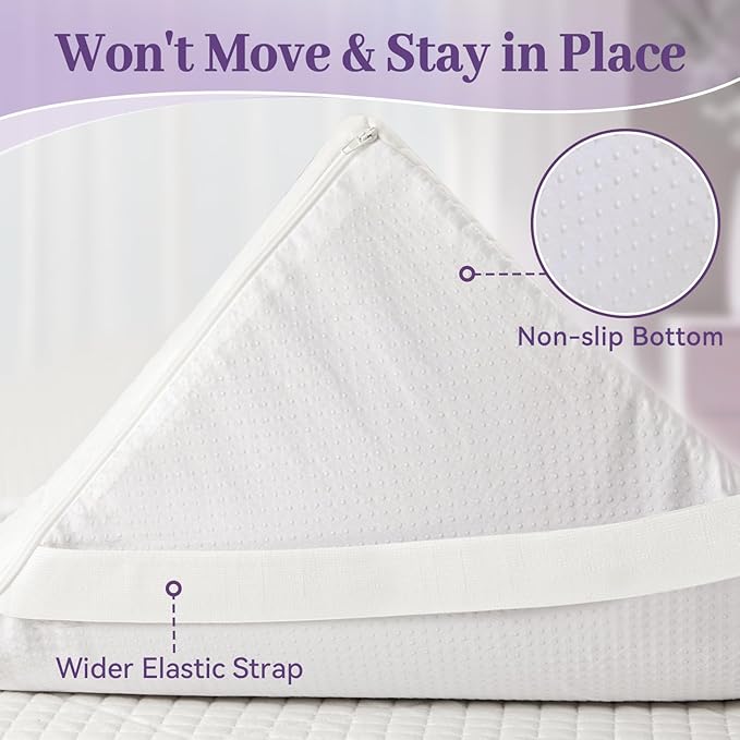 SINWEEK 3 Inch Gel Memory Foam Mattress Topper Full XL Size, Ventilated High - Image 6