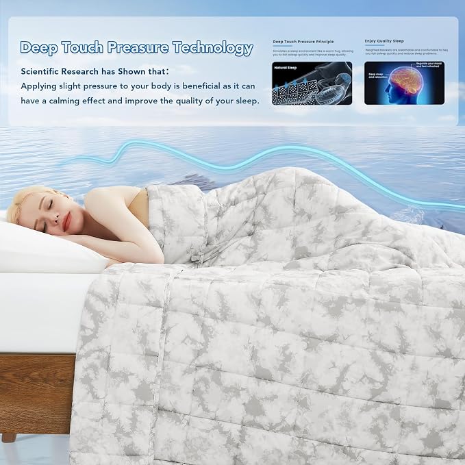 Topcee Weighted Blanket for Adults Queen Size Soft Cooling Heavy Blanket - Image 3